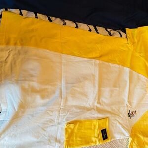 Yellow and White Men's Shorts